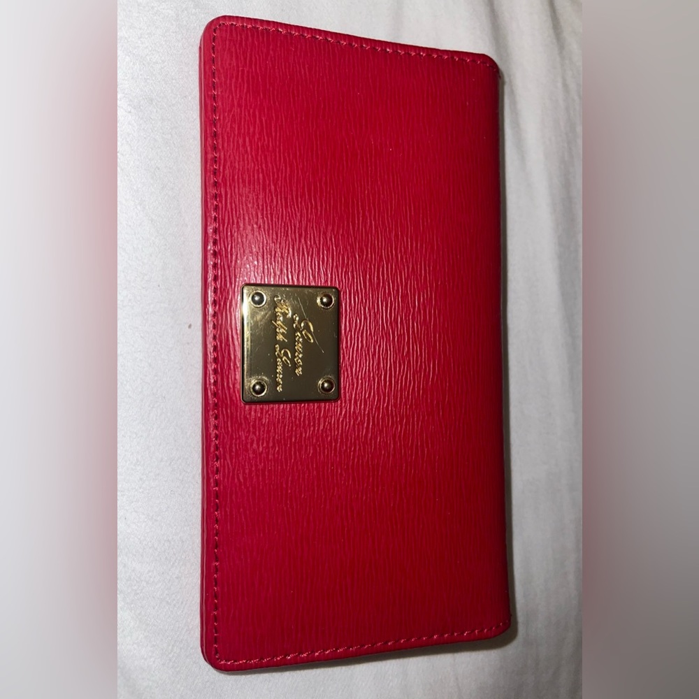 Lauren Ralph Lauren Red Leather Bi-Fold Wallet